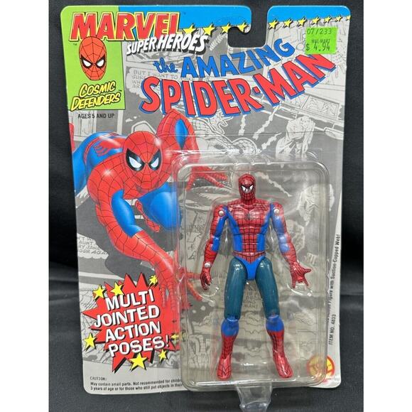 Vtg Marvel Cosmic Defenders Spider-man Multi Jointed Action Figure ToyBiz - Picture 1 of 6